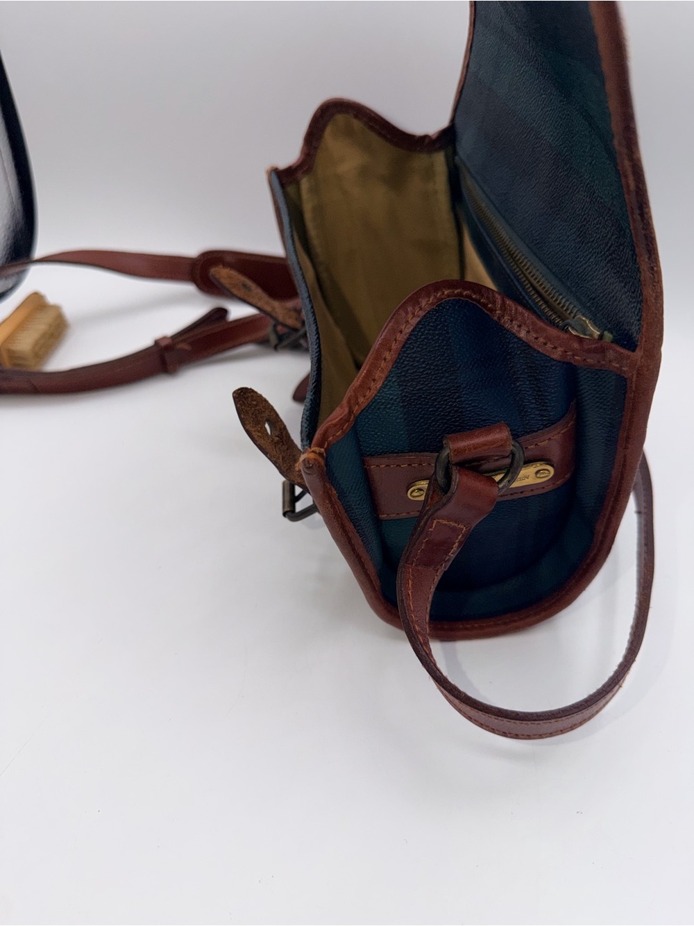 Vintage Plaid Barrel Polo Ralph Lauren Crossbody Bag - Picture 10 of 11